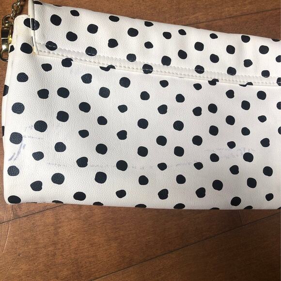 Betsey Johnson Serenity Polka-Dot faux leather Shoulder bag removable strap - Picture 7 of 12